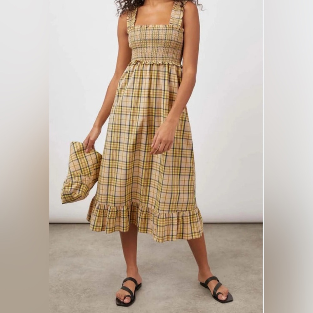 Rails Rumi Dress Sundress in Sunflower Plaid NWOT Small